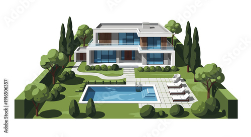 Modern Luxury House with Swimming Pool.