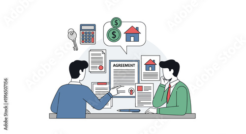 Real Estate Agent Discussing Property Documents 1.