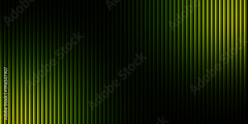 Abstract background featuring vibrant neon green vertical lines set against a deep dark background creating a dynamic and modern visual texture effect