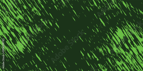 Abstract Dark Green Background with Intense Neon Green Grunge Texture Strokes