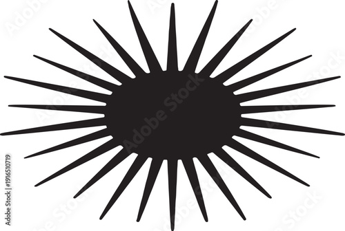 Silhouette of a Sea Urchin for Underwater and Ocean Themed Designs