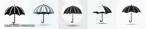 Vector silhouette of umbrella