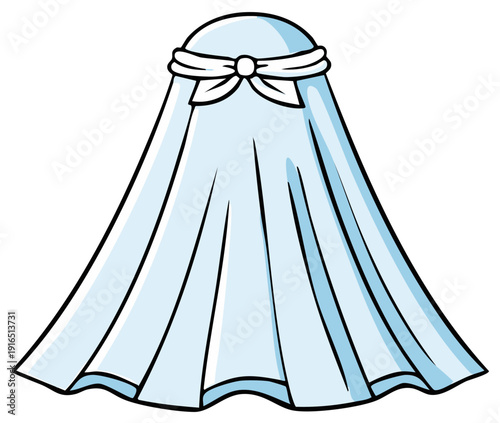 Cartoon illustration of a baby crib canopy