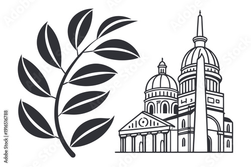 vector illustration of church