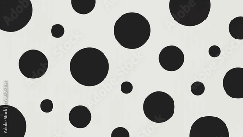black polka dots on white background pattern