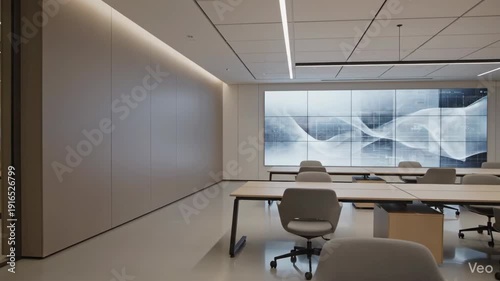 Calm minimal modern living room with window copy space for minimal, wide composition with clean copy space,soft natural light and realistic lens behavior,gentle camera movement,calm minimalist mood