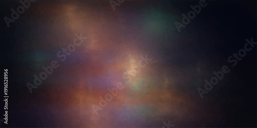 An abstract colorful background of stars and clouds merges into a dark sky backdrop featuring texture and light design for a space and nature animation
