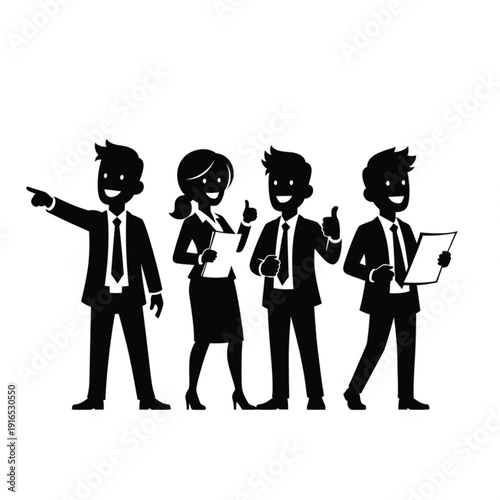 business team silhouette corporate professionals.