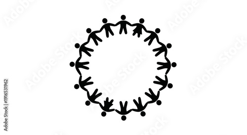 Group of People Holding Hands in Circle.