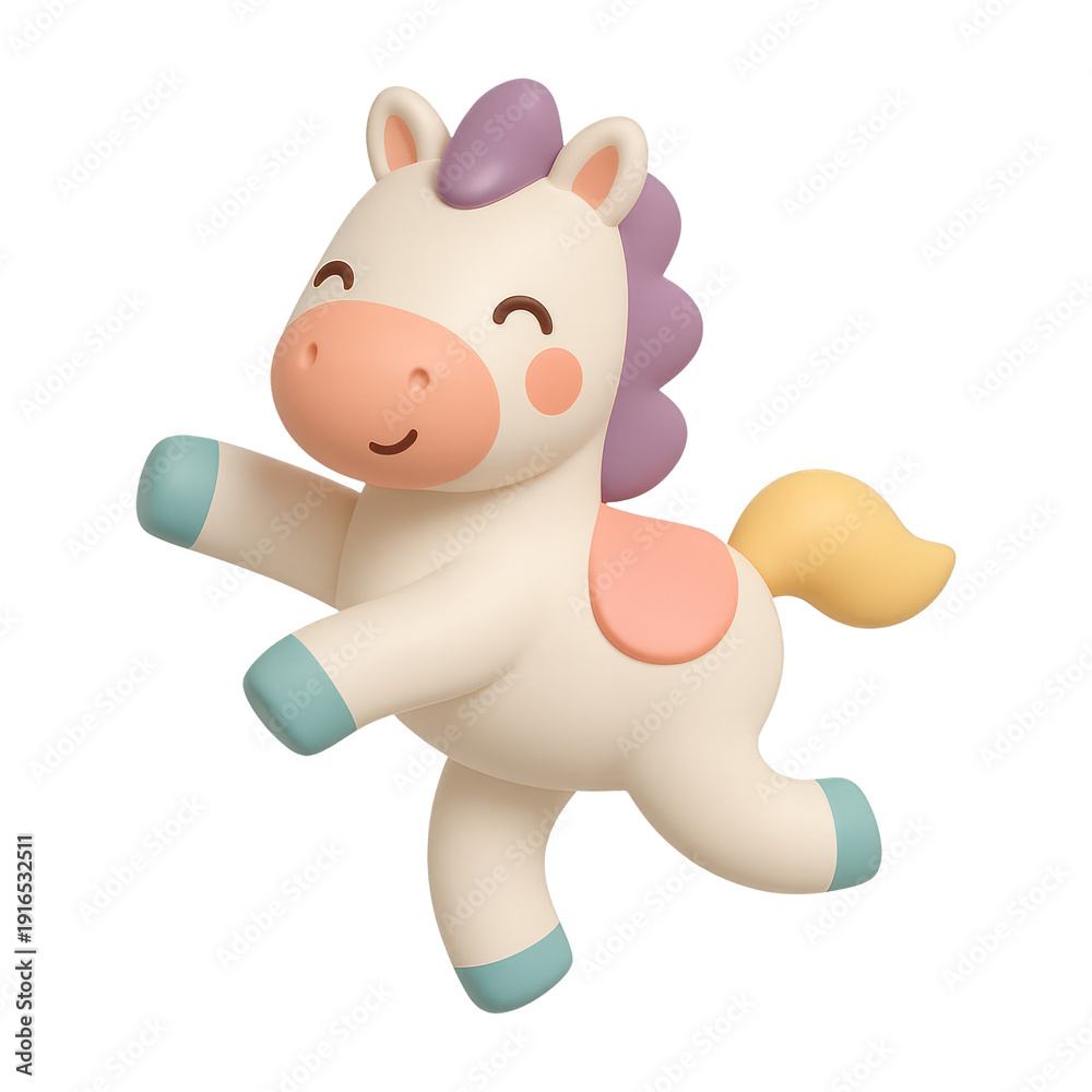Fototapeta premium PNG Cute cartoon unicorn illustration