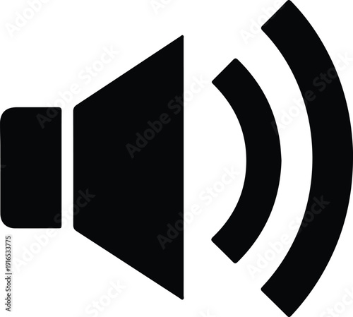 silhouette volume sound speaker icon graphic element user interface vector design