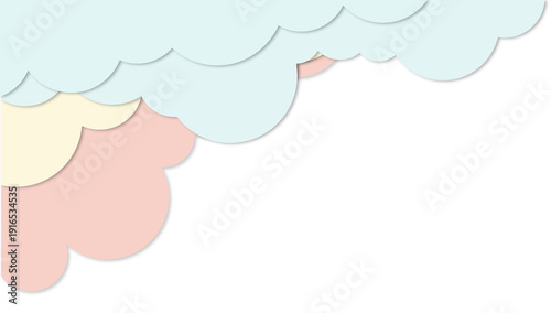 Canvastavla Pastel Cloudscape: Dreamy Layered Sky Illustration