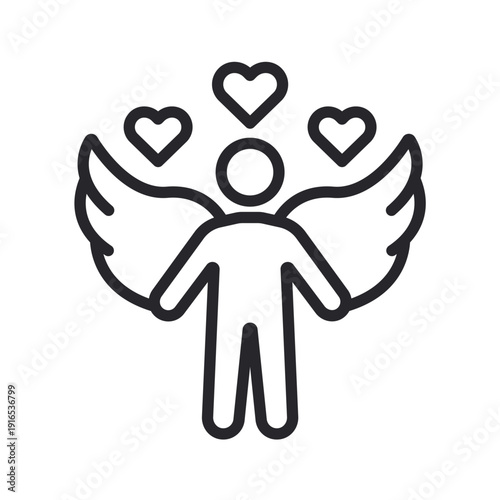 grace icons outline and Flat Style,transparent background