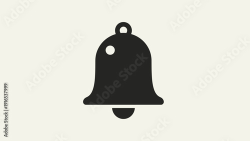 Black Bell Icon Symbol Graphic.