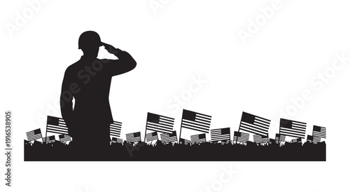 Memorial Day Artwork. Paying tribute to everyone who served. Vector graphic

