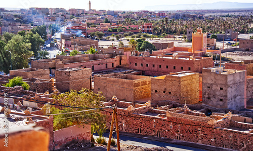 Foum zguid town view showing moroccan desert architecture