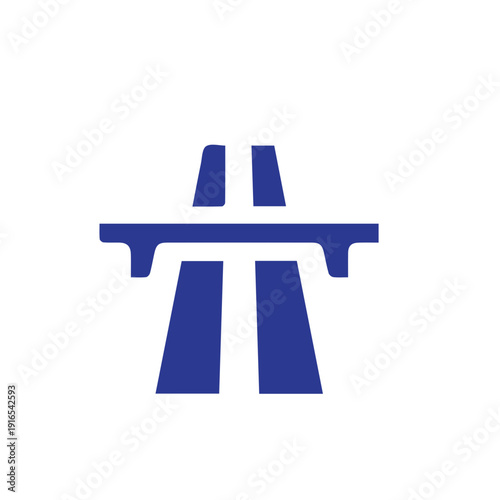 An illustrative representation of a highway overpass or bridge, symbolizing transportation networks and infrastructure development