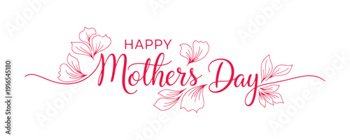 Happy Mother's Day, in vibrant flower art

