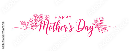 Happy Mother's Day, featuring lively floral script
