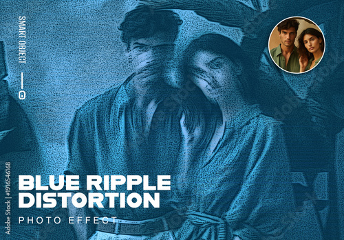 Blue Ripple Distortion Photo Effect