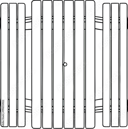 Top View Wooden Table Vector Illustration for Furniture Design
