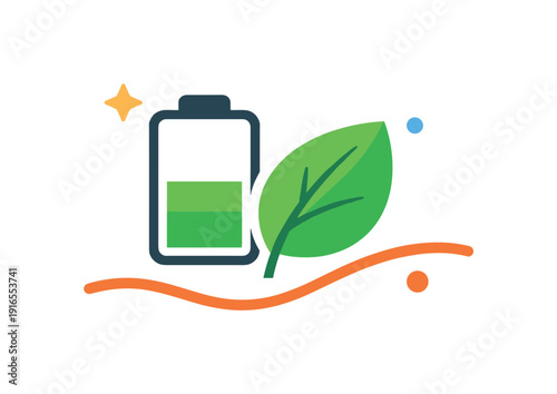 Healthy productivity balance and sustainable work habits in modern lifestyles focused on maintaining energy without burnout, a half-filled battery