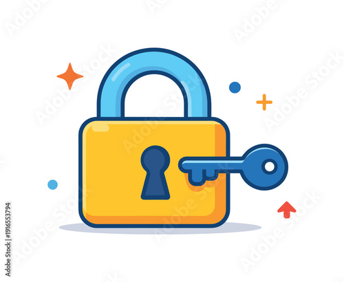 Quiet leverage and small actions that unlock larger outcomes, a compact key opening an oversized simple lock symbolizing efficiency, insight, and