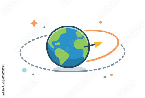 Minimal effort with maximum effect and leverage in strategic actions framed as orbital mechanics, a tiny force arrow subtly changing a planets