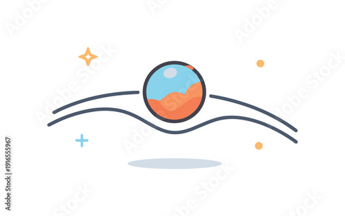 Quiet authority and influence that does not require visibility visualized through cosmic gravity, an unseen massive object subtly bending the path of