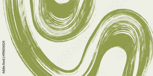 Green brush stroke texture, hand drawn abstract brushes background
