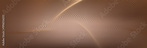 Abstract shiny color gold wave design element with glitter effect on 
light background. brown gold sparkle  background