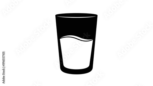 Black and white shot glass icon.