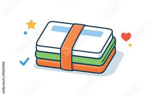 Cognitive minimalism and reducing mental clutter through fewer commitments, a small curated stack of cards tied with a soft band representing