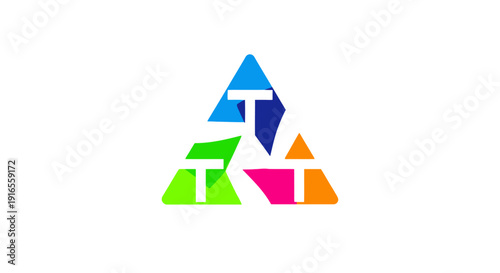 Colorful Triangle Logo Design Elements.