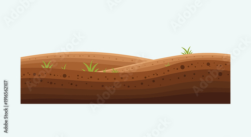 Sprouting Seeds in Soil Layers.