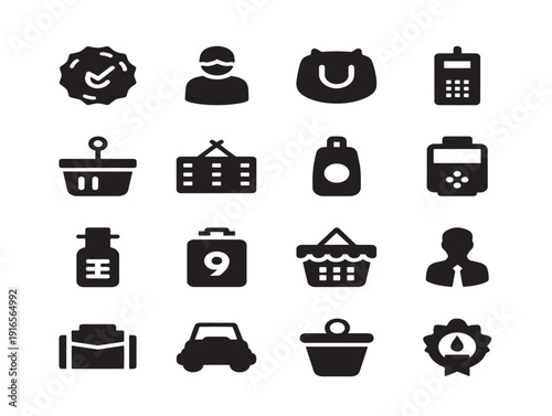 Versatile universal symbol silhouette with global application theme