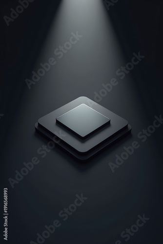 tablet pc on black background