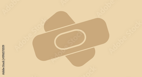 Adhesive bandage graphic isolated on tan background healthcare concept