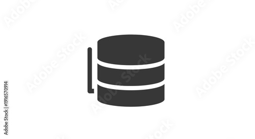 Database server icons graphic represents information storage concept