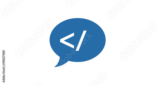 Free Download Conceptual illustration of coding and communication represented by speech bubble - GFXLoad