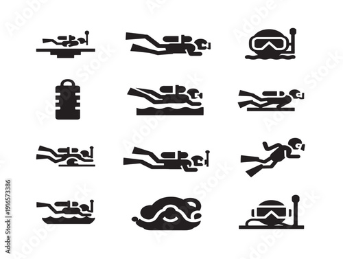 Stunning diving athlete silhouette in dramatic midair pose