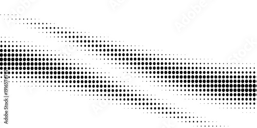 Dotted halftone gradient texture. Vanishing polka dot background. Repeating dots gradation pattern background. Black fading comic pop art