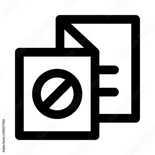 Plagiarism icon for content protection. Plagiarism Modern Professional Line Icon with minimal clean design representing copyright violation academic integrity writing detection and originality