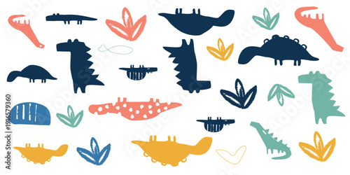 Colorful illustration of various sea creatures and plants