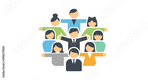 Group of Business People Standing Together.