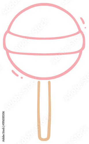 cartoon lolipop candy sticker