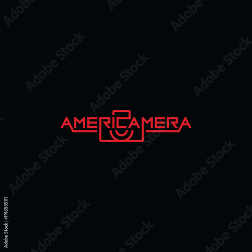 Americamera typographic logo idea.