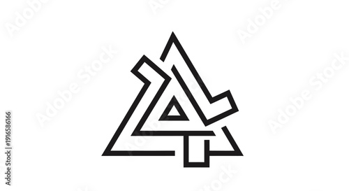 Geometric Triangle Logo Design Element.