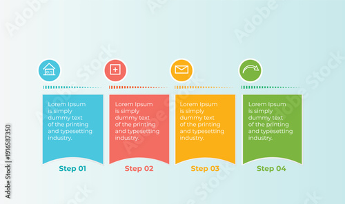 Step infographic flow chart design