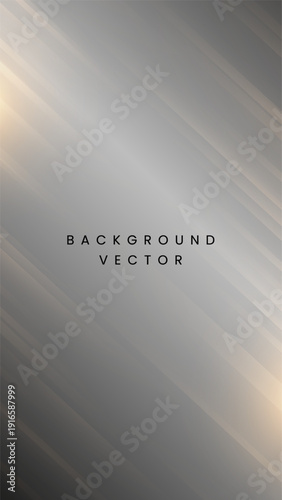 Abstract silver metallic diagonal motion background with light streaks and blurred lines in a vertical luxury steel texture